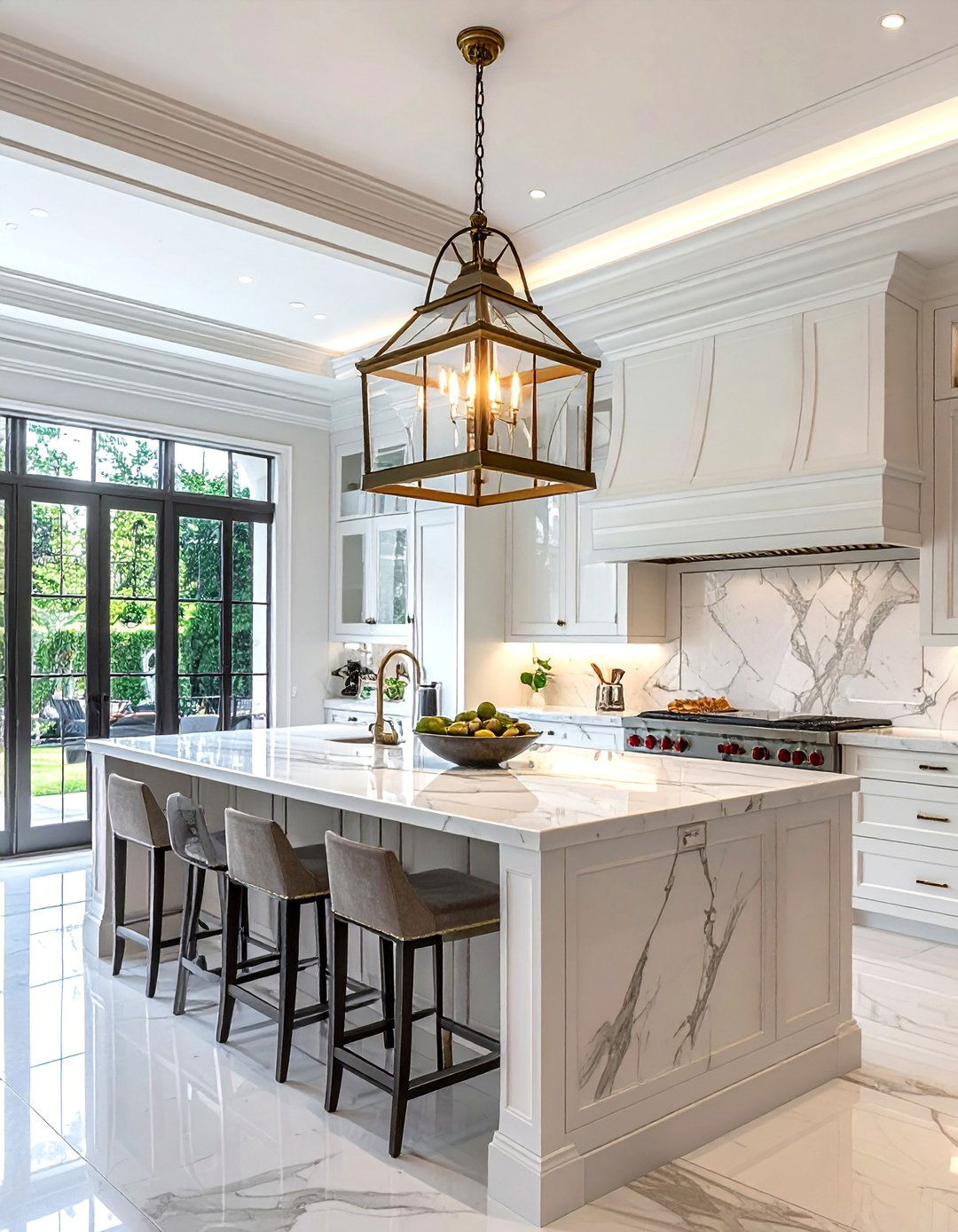 Over island pendant - 30 Georgian kitchen ideas