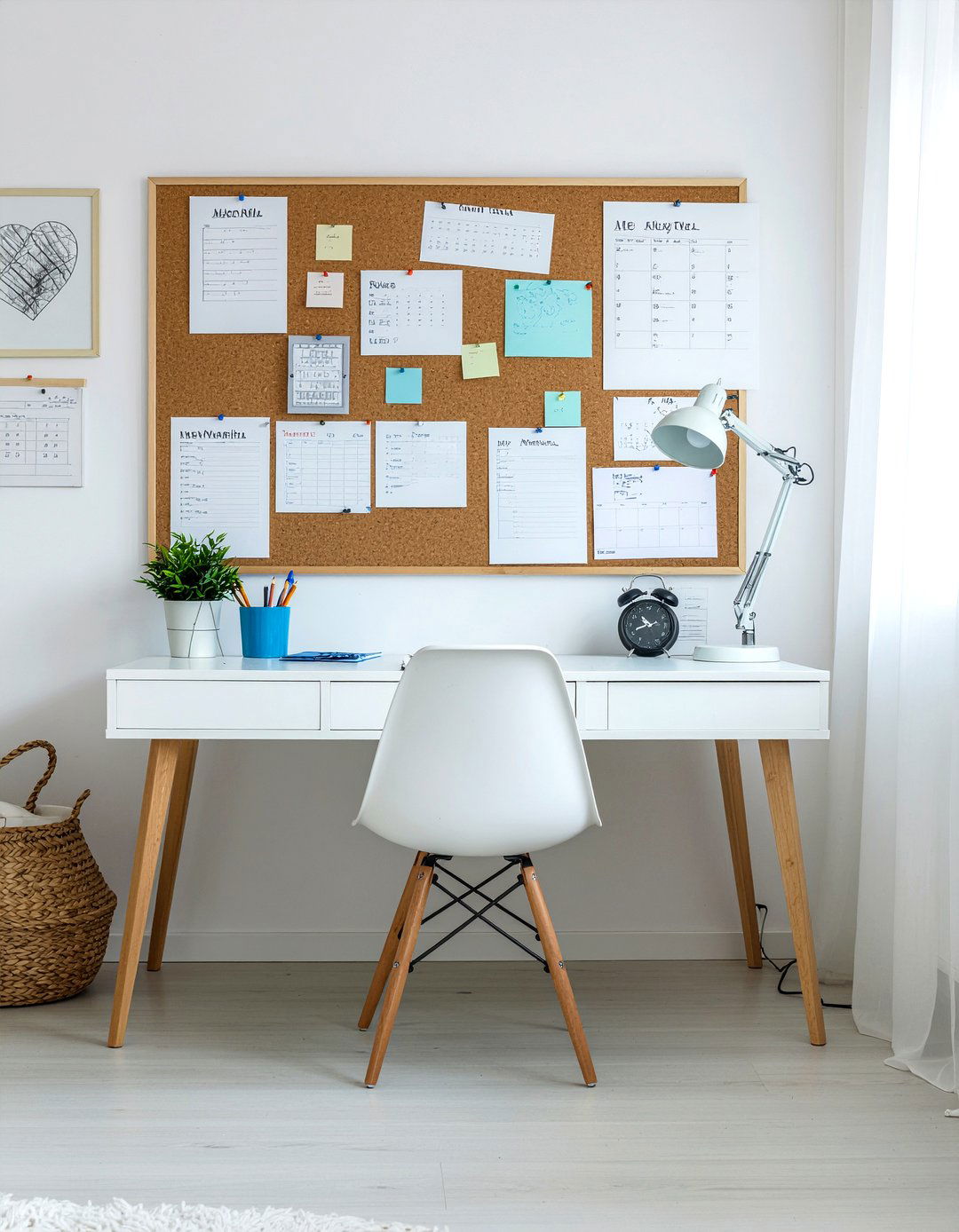 Over the desk cork board - 30 bedroom cork boards