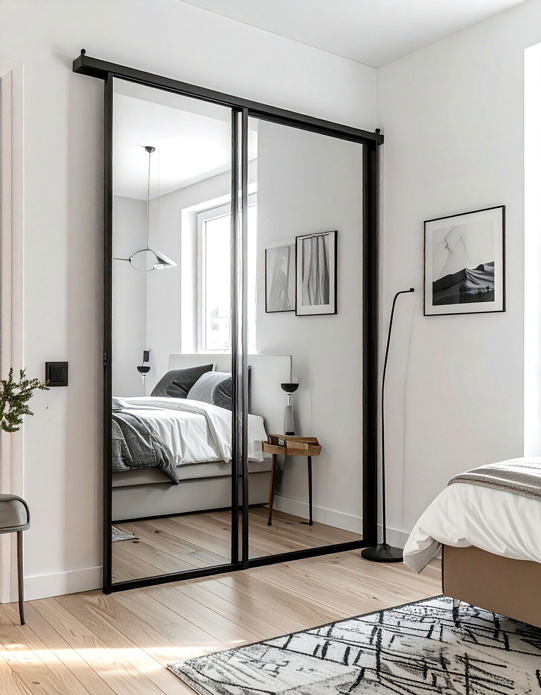 Over the door mirror - 30 renter-friendly decor ideas