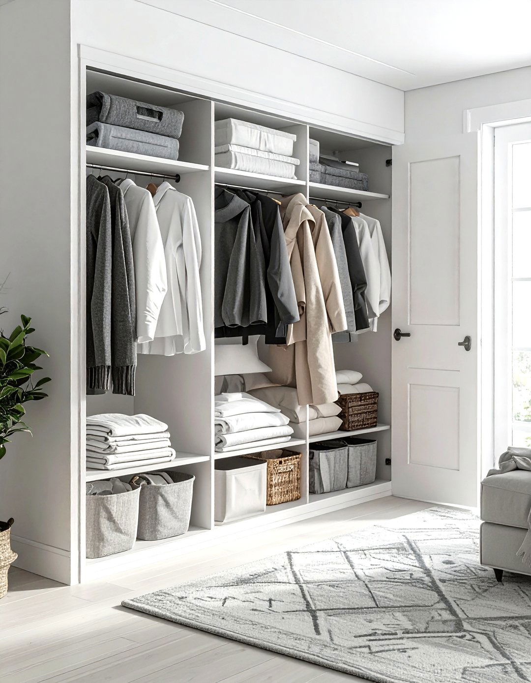 Over the door organizer - 30 living room blanket storage ideas