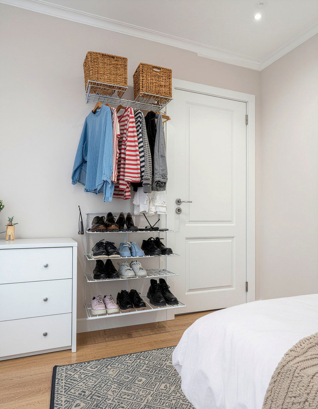 Over the door organizer - 30 temporary bedroom ideas