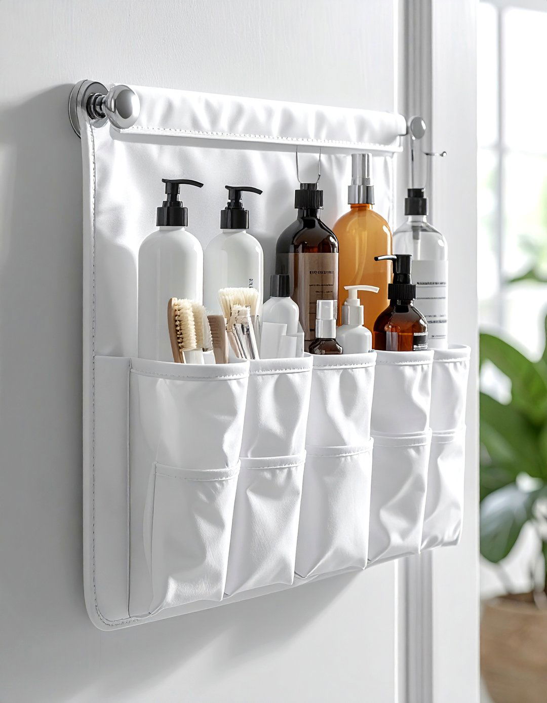 Over the door organizer - 30 bathroom organization hacks