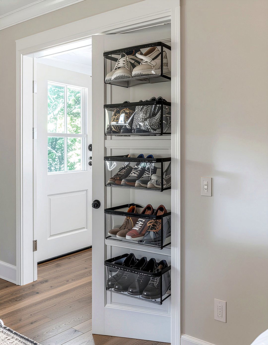 Over the door organizer - 30 bedroom storage tips
