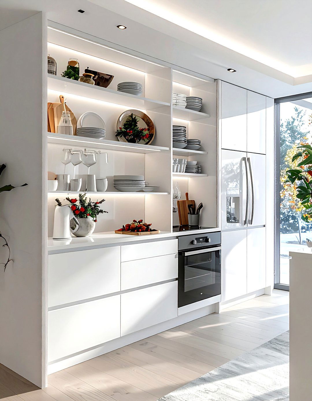 Over the fridge cabinet - 30 kitchen cabinet storage ideas