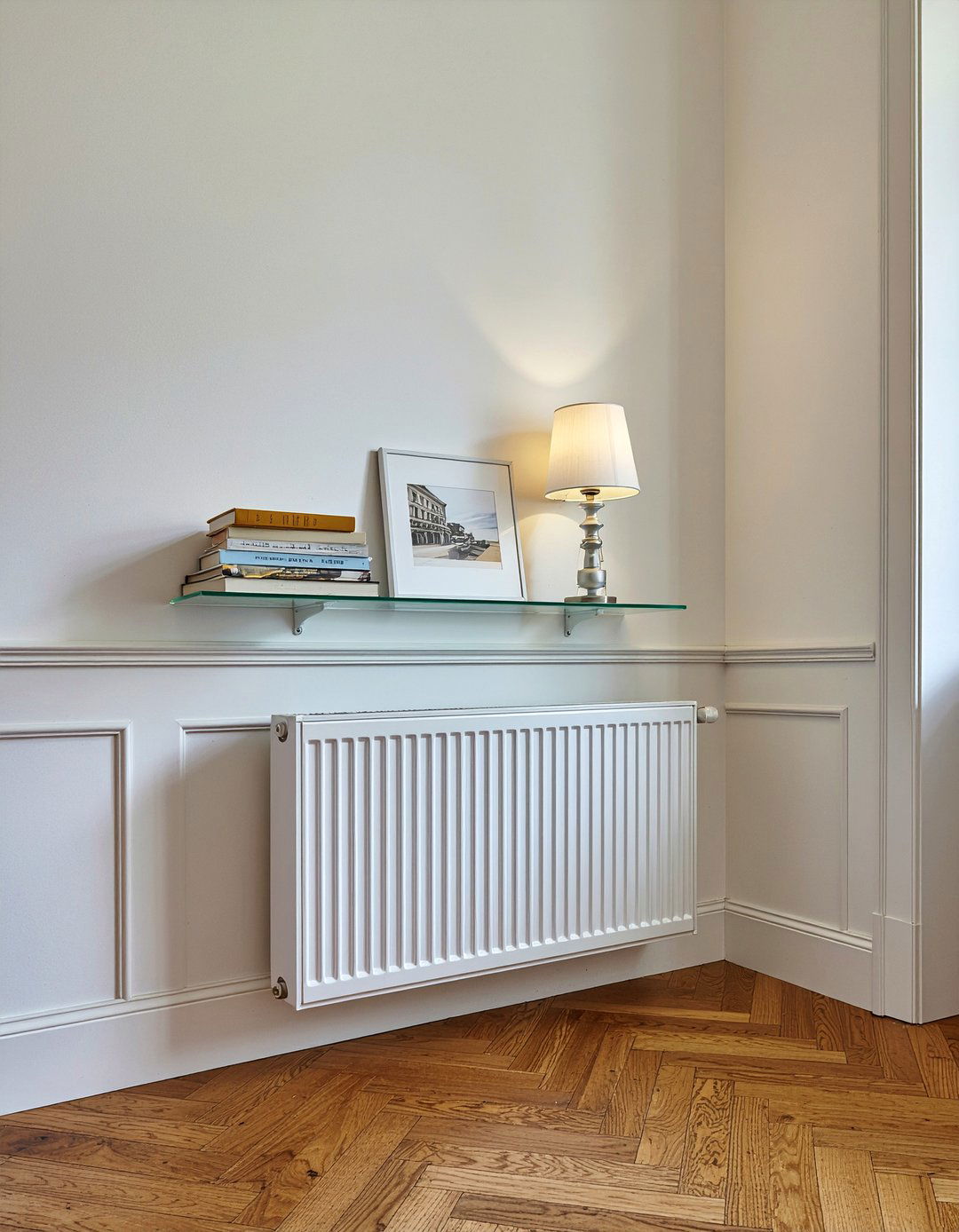 Over the radiator shelving - 30 living room shelving ideas