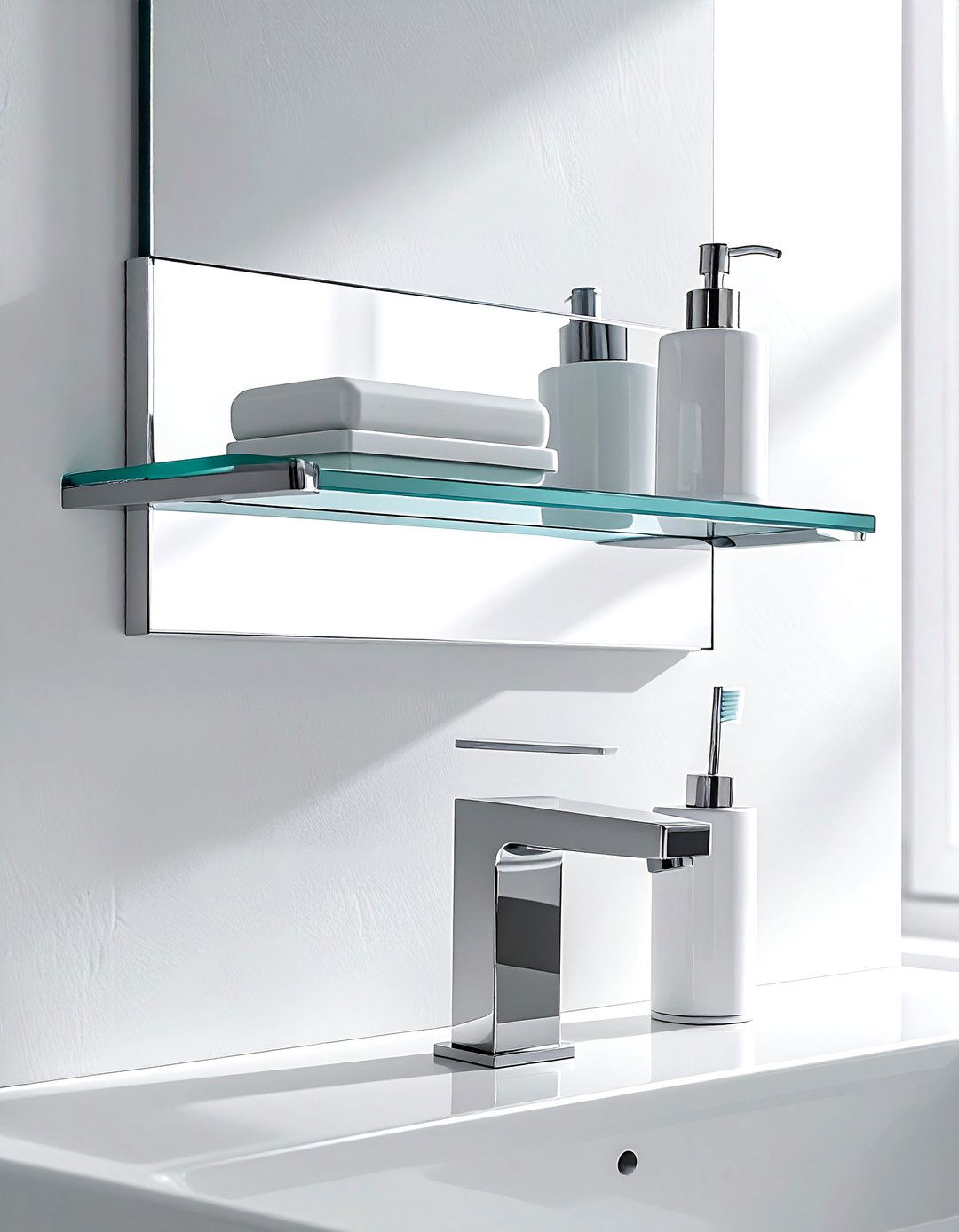 Over the sink shelf - 30 bathroom space saving ideas