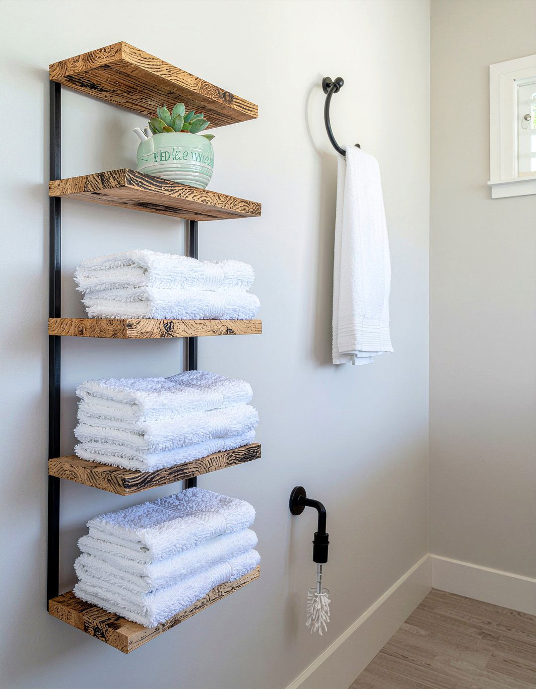 Over the toilet shelving - 30 bathroom clutter-free ideas