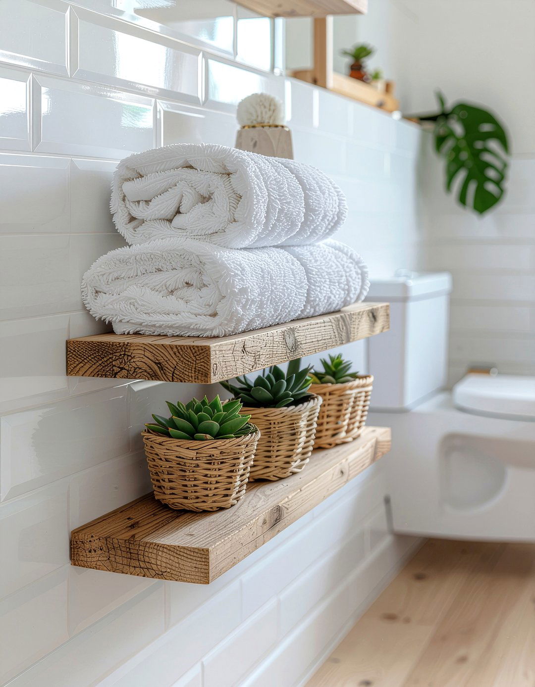 Over the toilet shelving - 30 small bathroom storage ideas