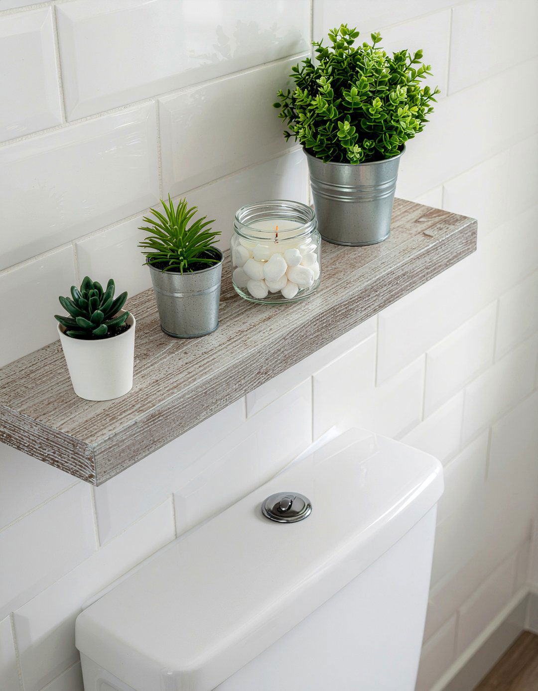 Over the toilet shelving - 30 bathroom built-in ideas
