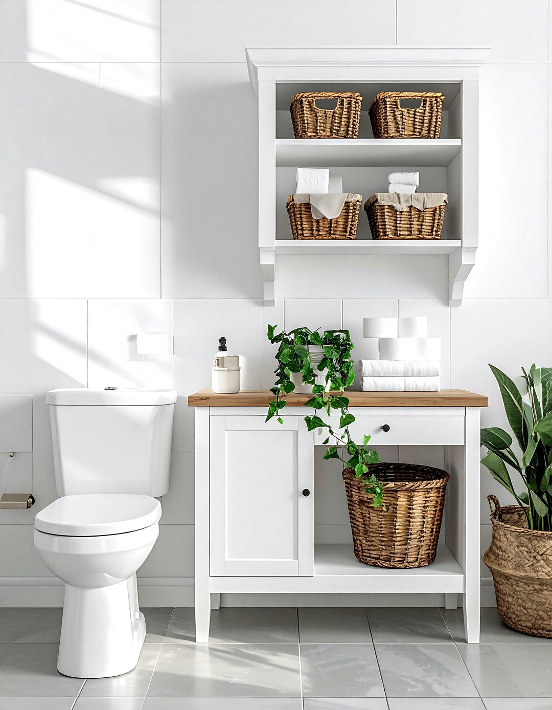 Over the toilet storage - 30 bathroom wall shelving ideas