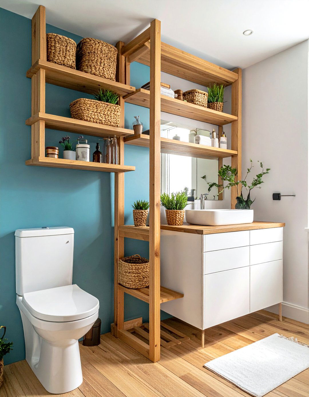 Over the toilet storage - 30 bathroom weekend project ideas