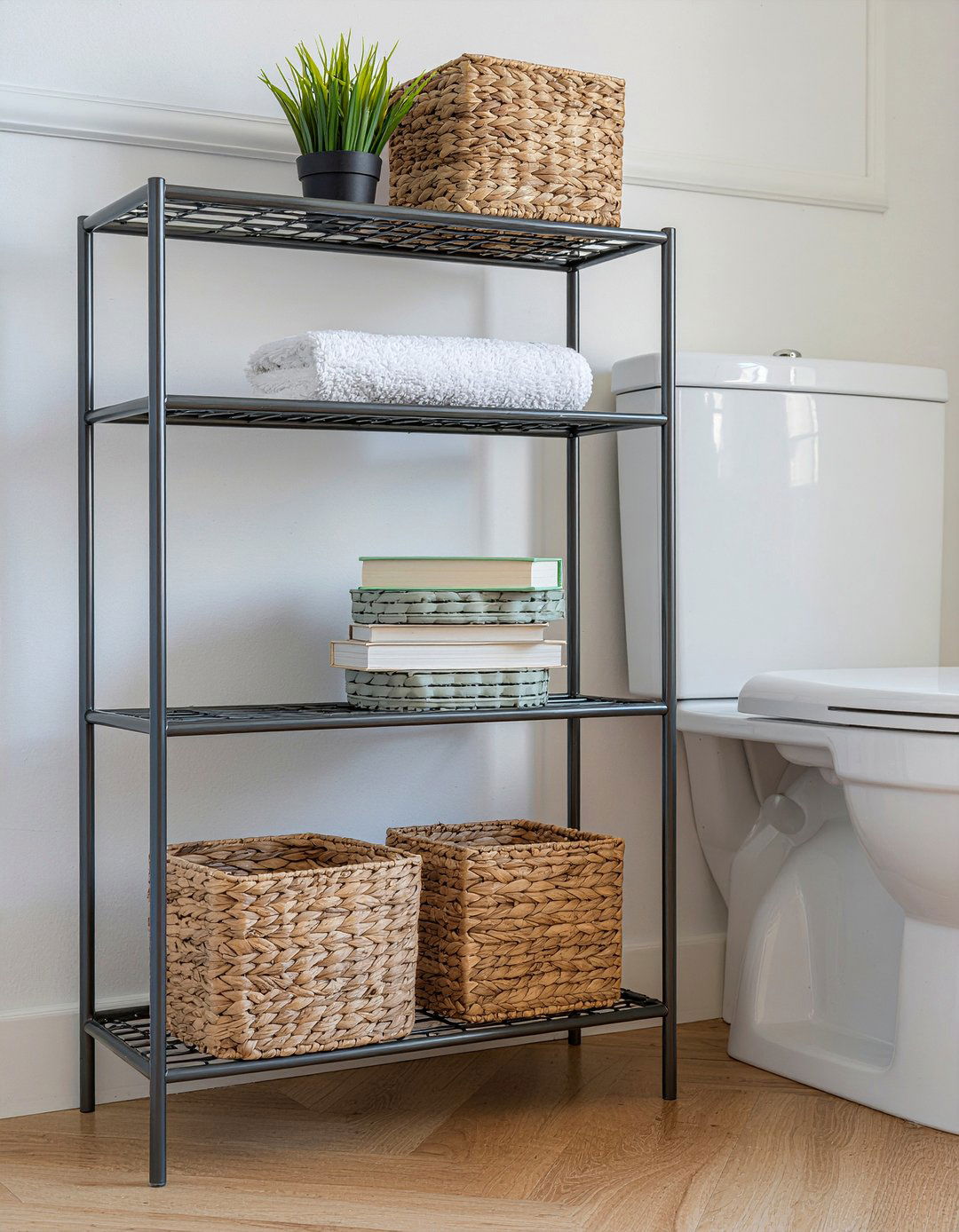 Over the toilet storage - 30 bathroom easy update ideas