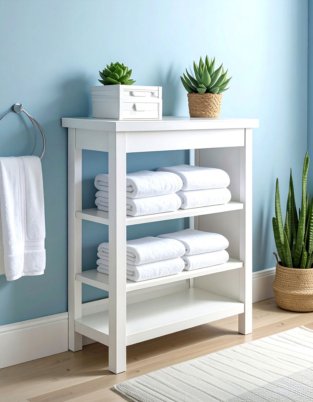 Over the toilet storage cabinet - 30 bathroom organization hacks