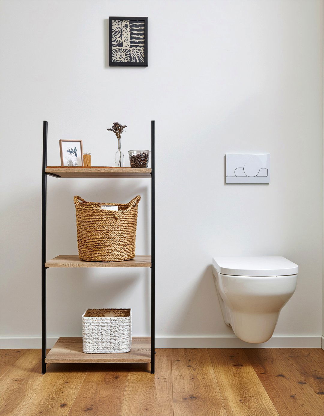 Over the toilet storage shelf - 30 bathroom shelf styling ideas