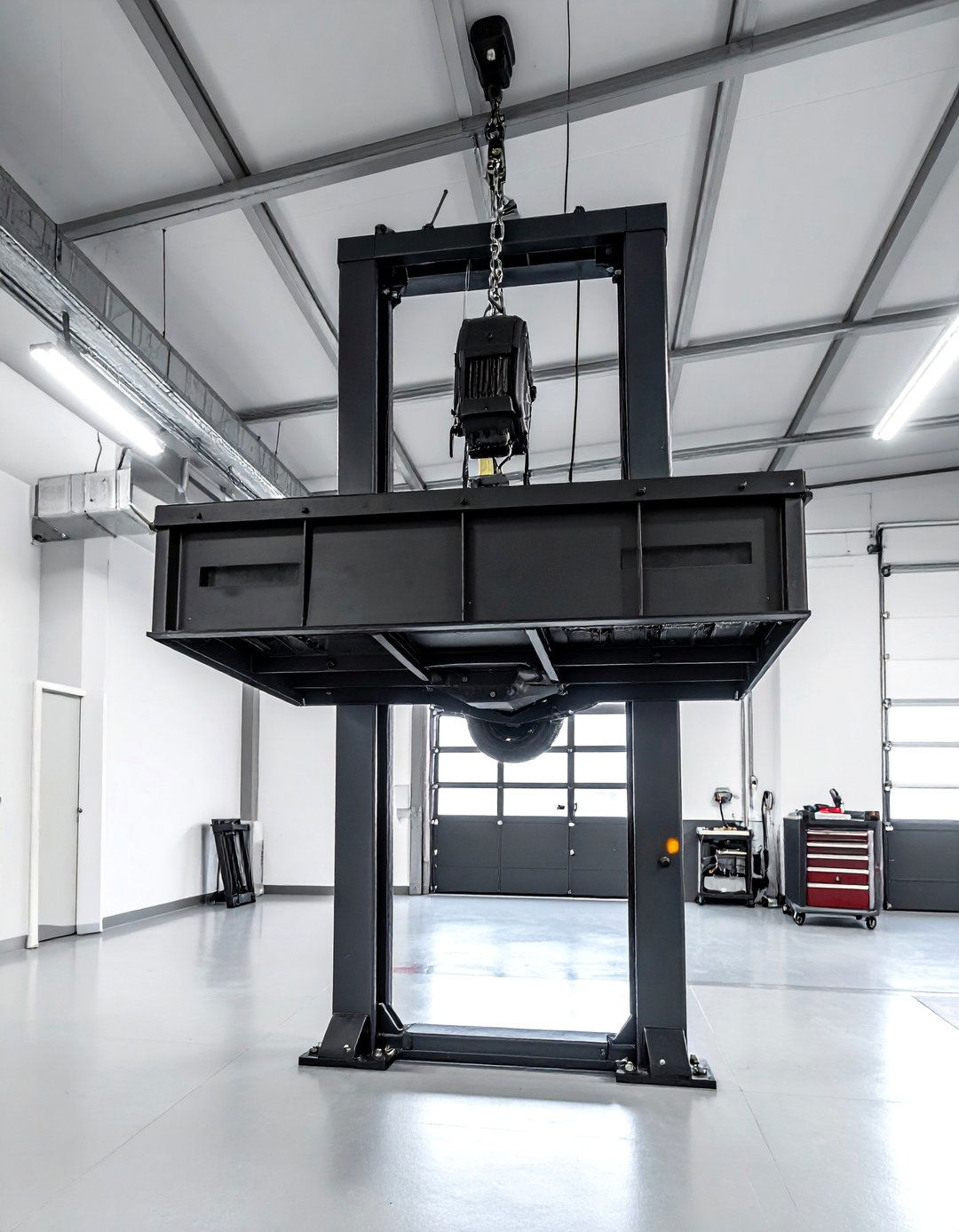 Overhead motorized hoist - 30 garage organization ideas