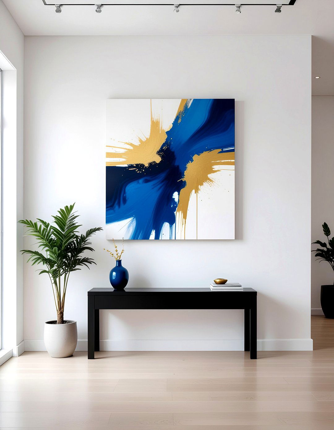 Oversized Abstract Art - 30 living room anchor piece ideas