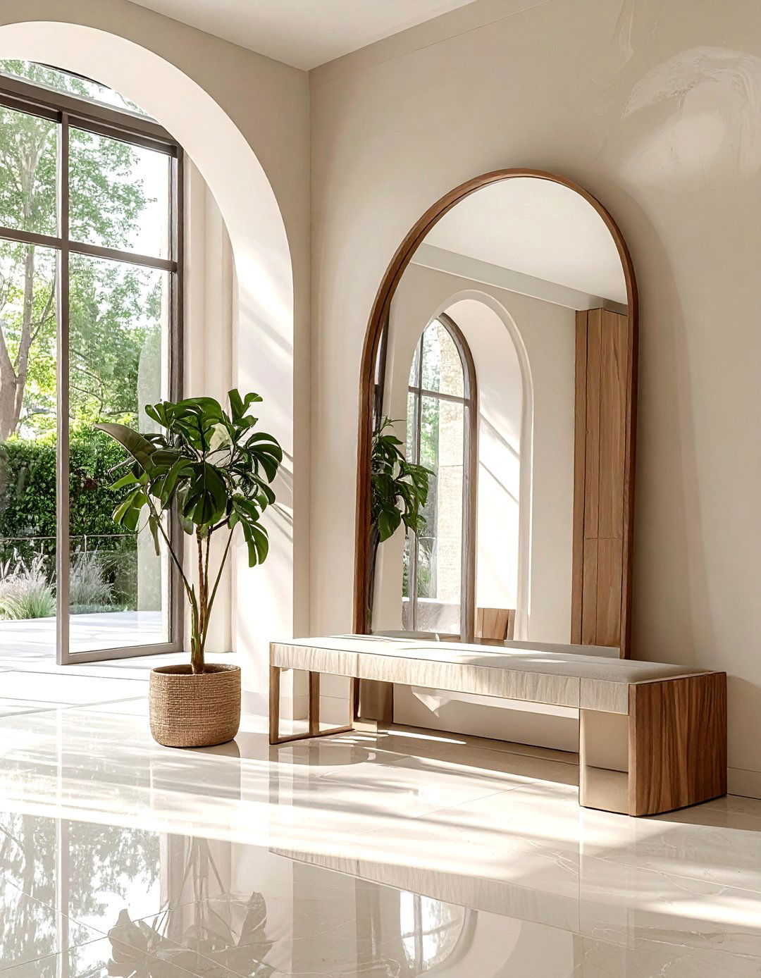 Oversized Arched Mirrors - 30 quiet luxury decor ideas