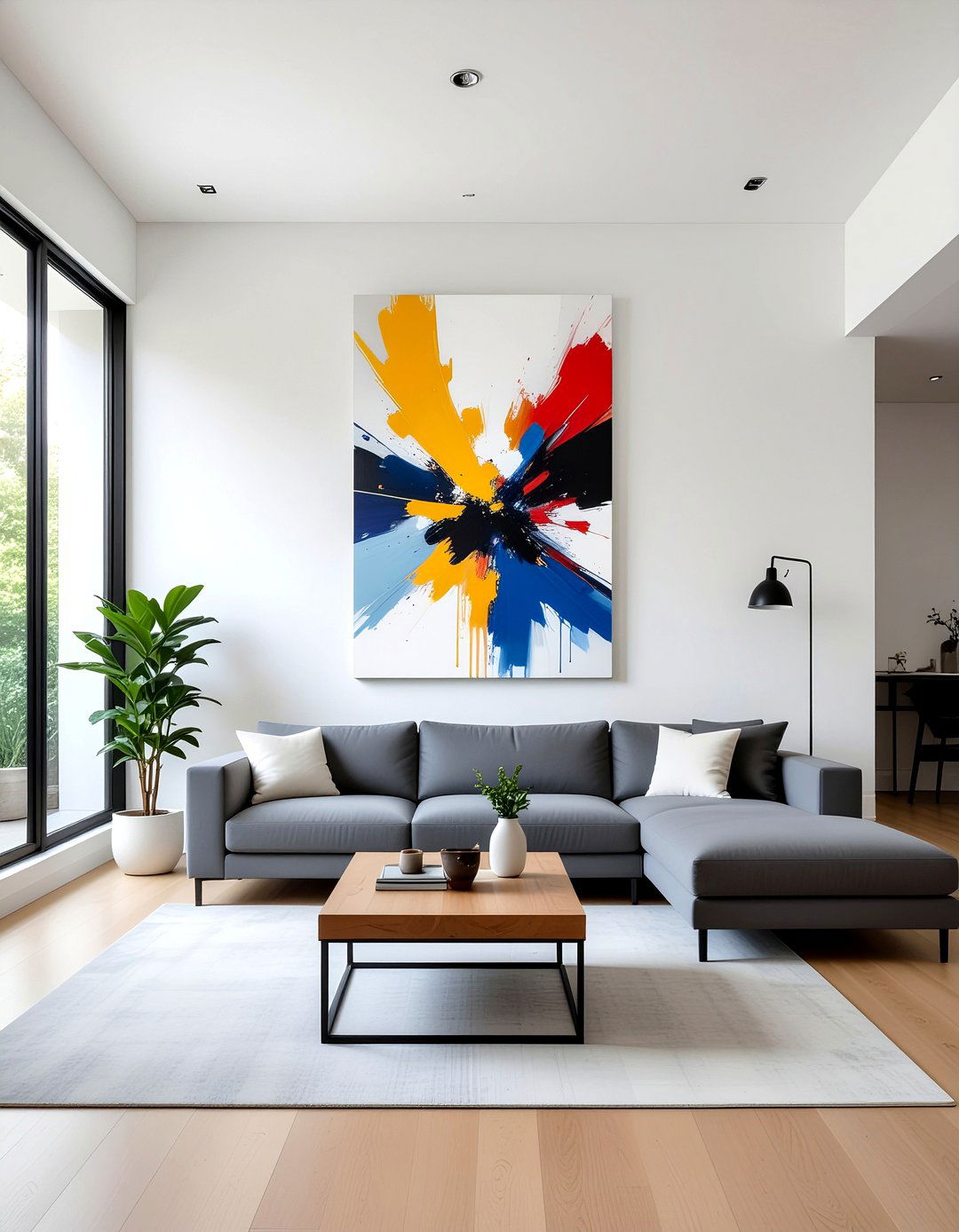 Oversized Art Living Room - 30 magazine living room ideas