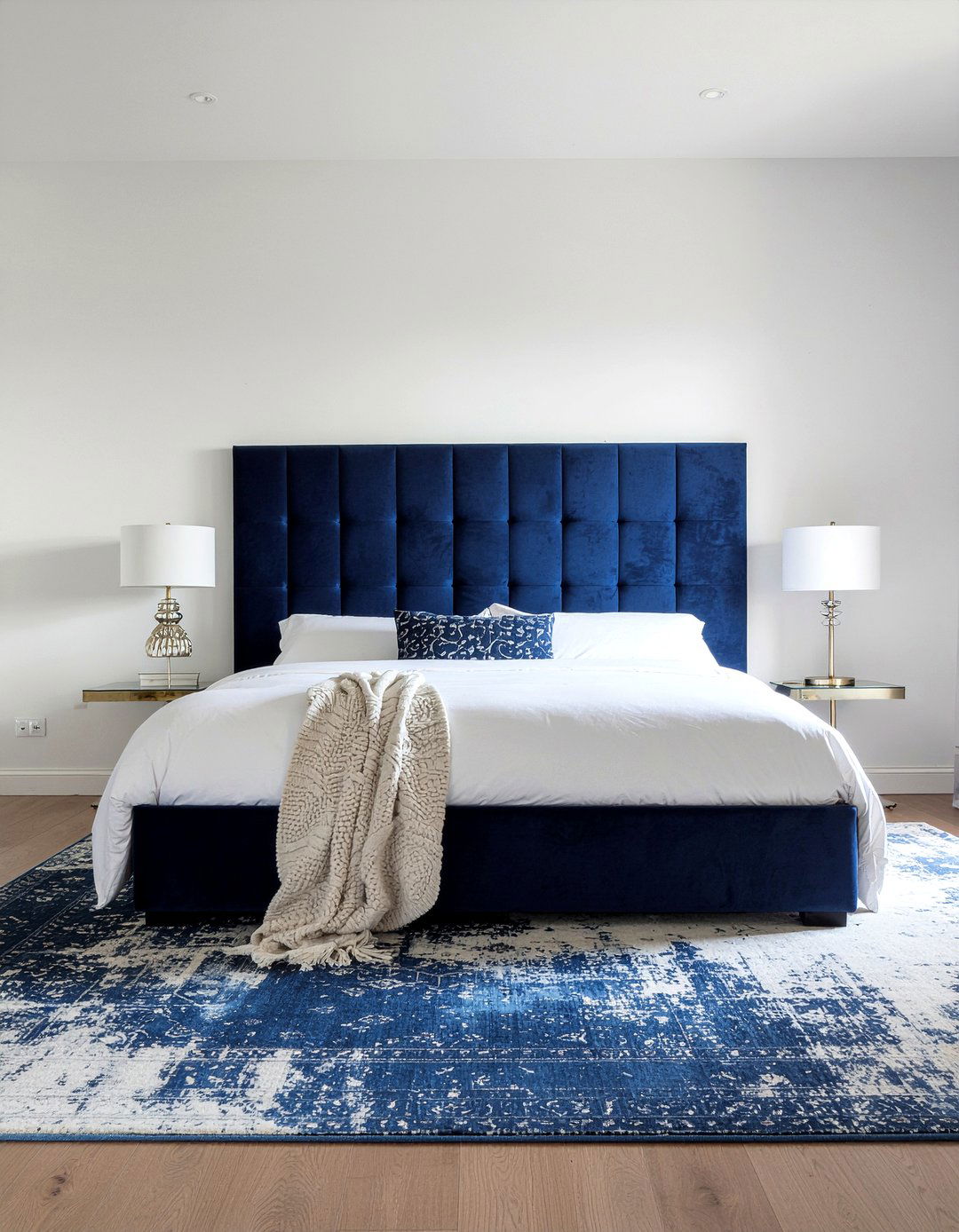 Oversized Channel Tufted Headboard - 30 bedroom channel tufted headboards