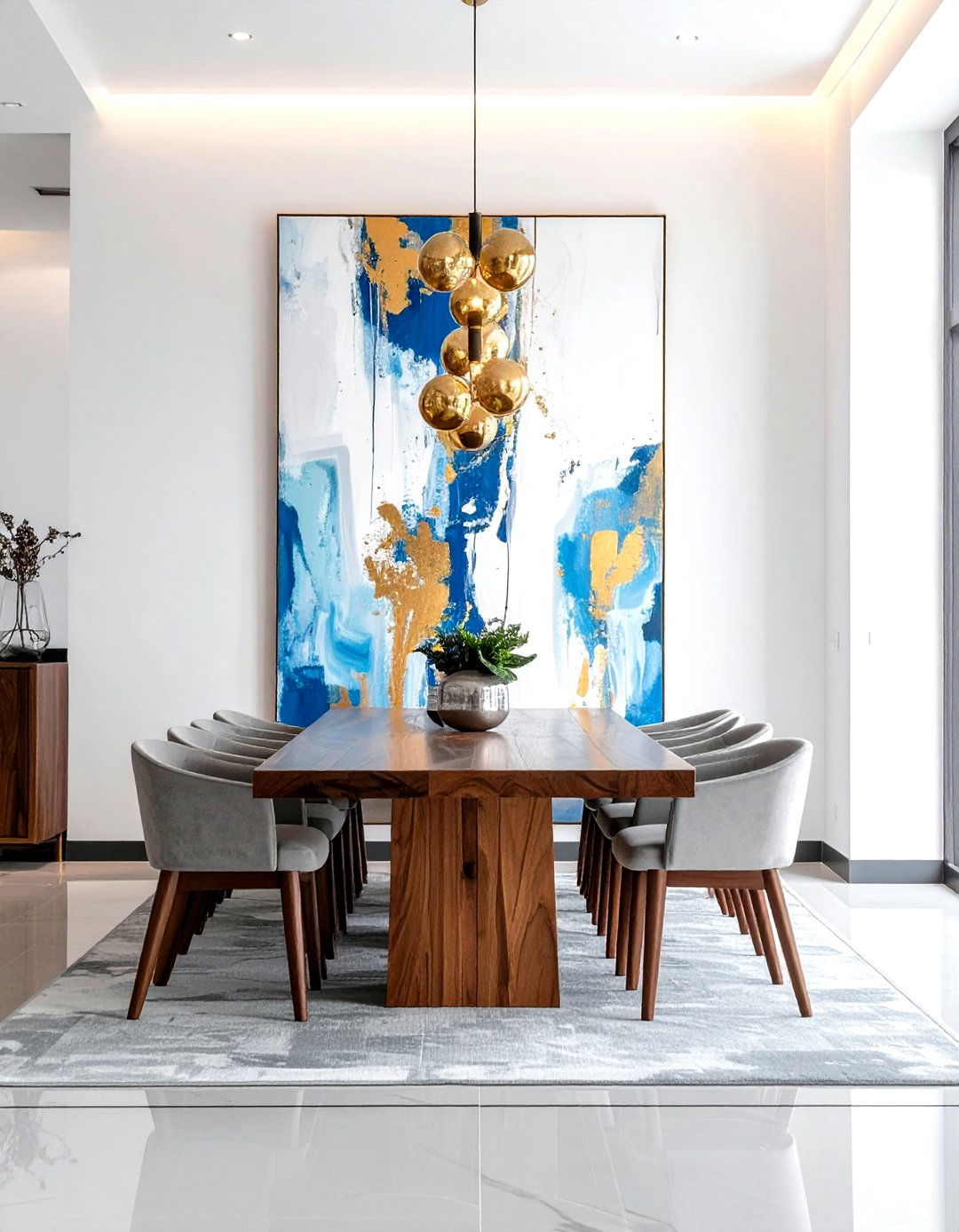 Oversized Dining Art - 30 sophisticated dining room ideas