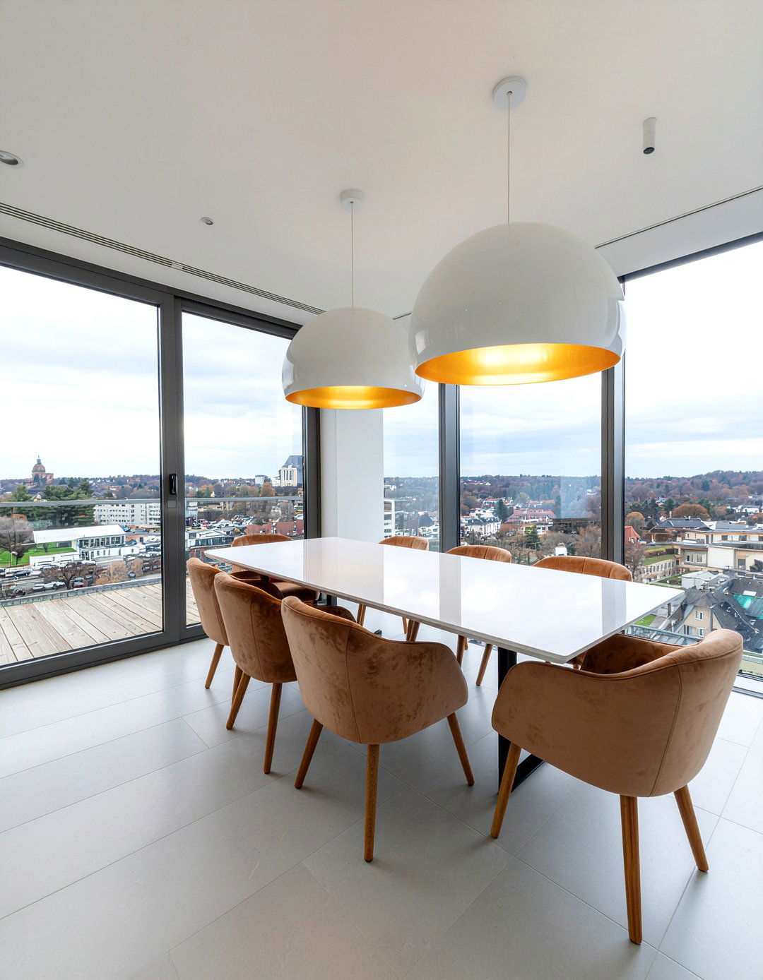 Oversized Dome Pendant Lighting - 30 multiple pendant dining room ideas