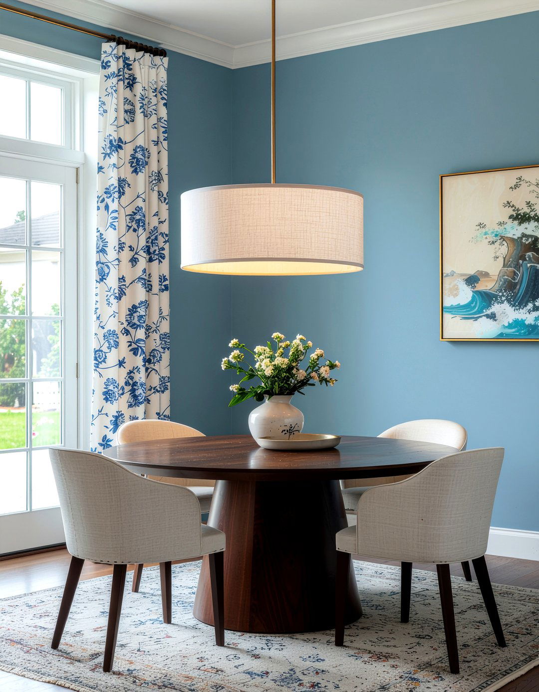 Oversized Drum Pendant - 30 modern chandelier dining room ideas