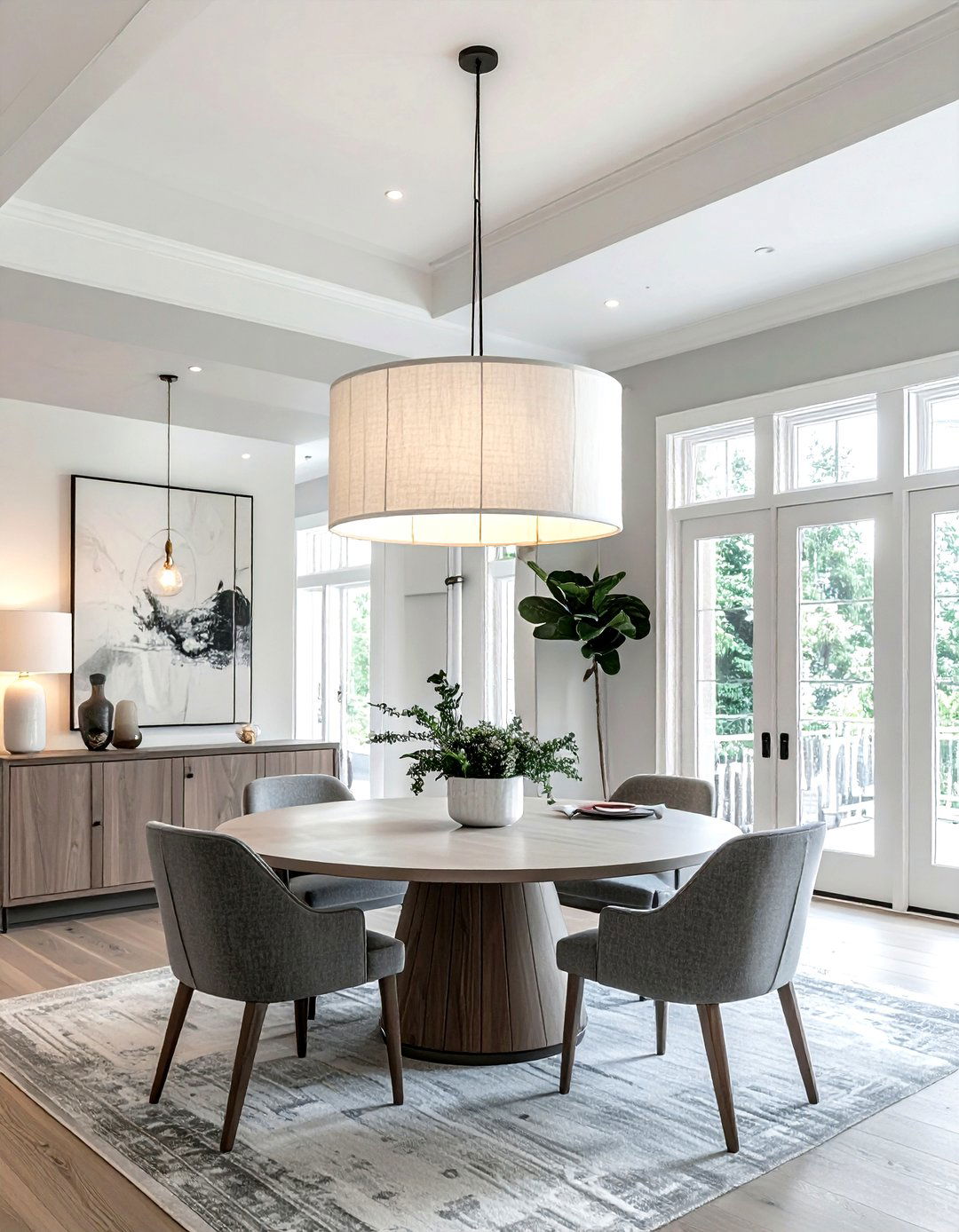 Oversized Drum Pendant - 30 dining room lighting design