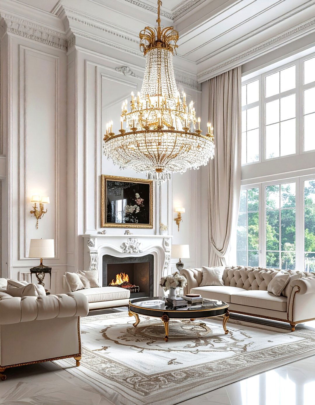 Oversized Empire Chandelier - 30 living room chandeliers