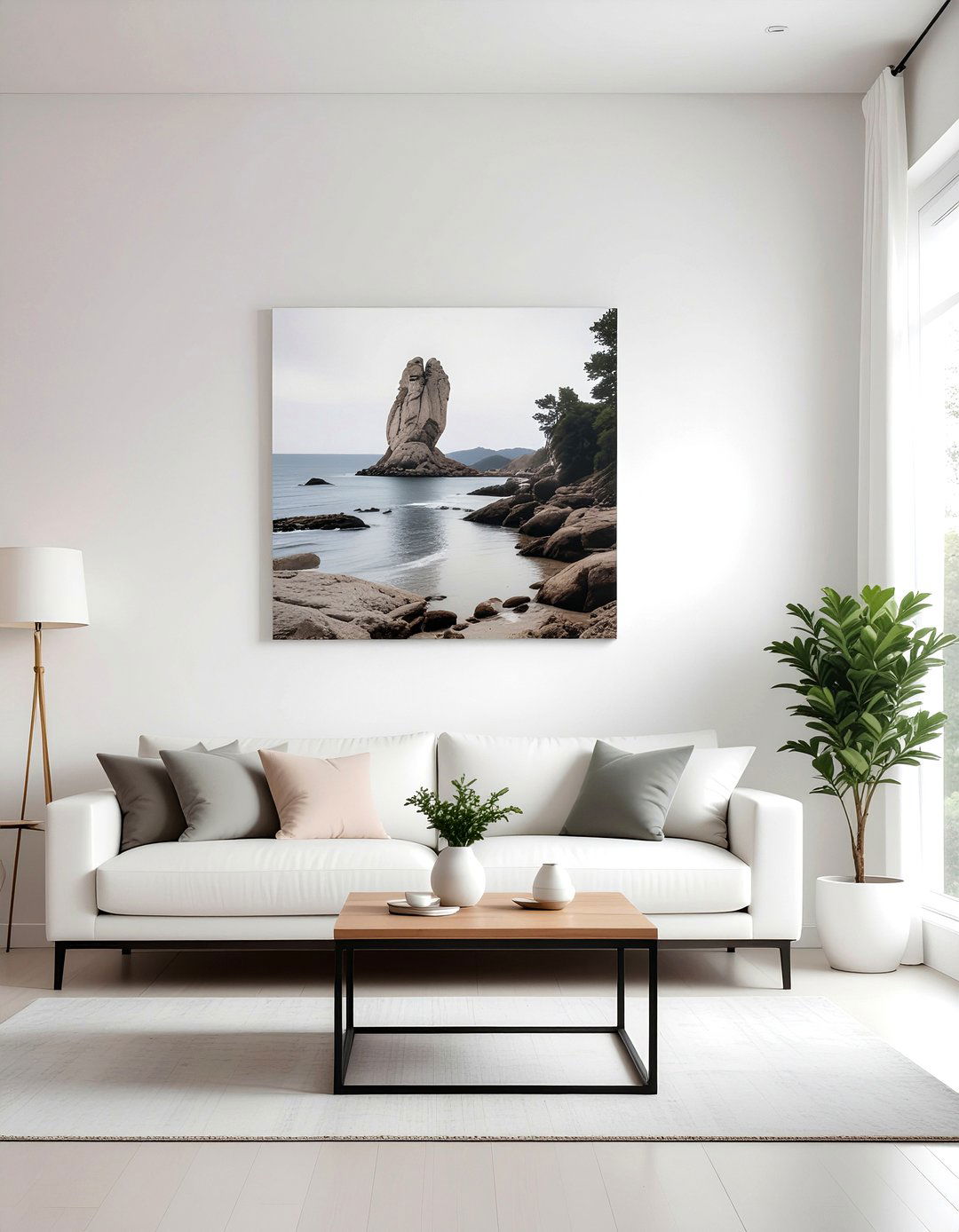 Oversized Family Portrait - 30 family photo decor ideas