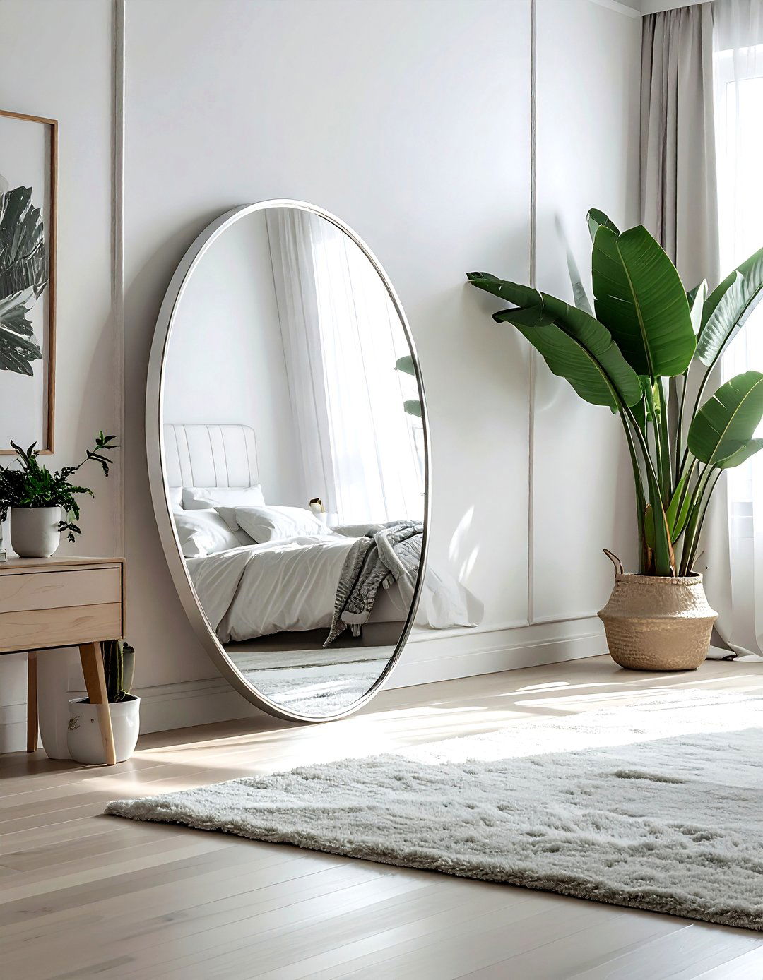 Oversized Floor Mirror - 30 round mirror ideas