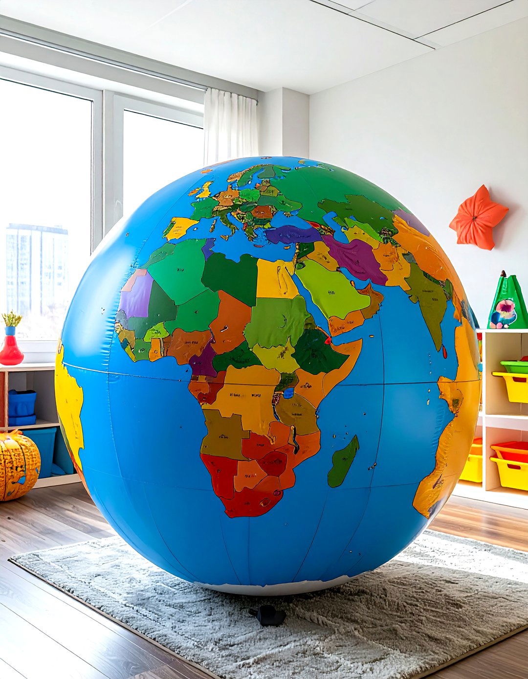 Oversized Inflatable Globe - 30 globe decor ideas