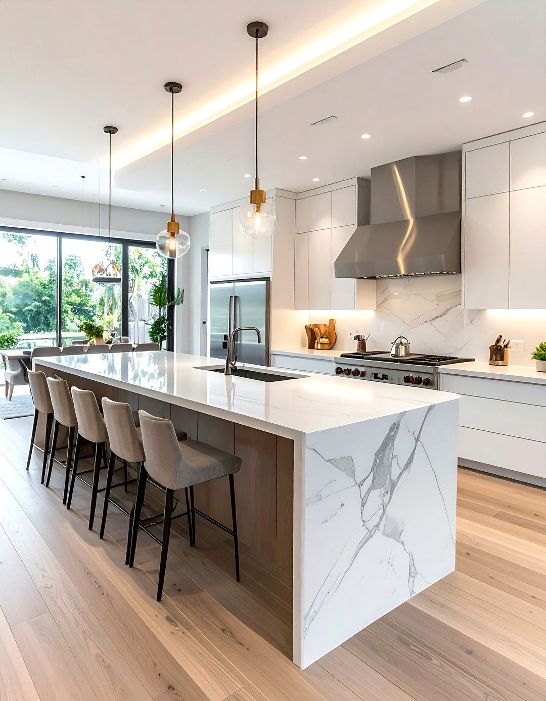 Oversized Kitchen Island - 30 ultra modern kitchen ideas