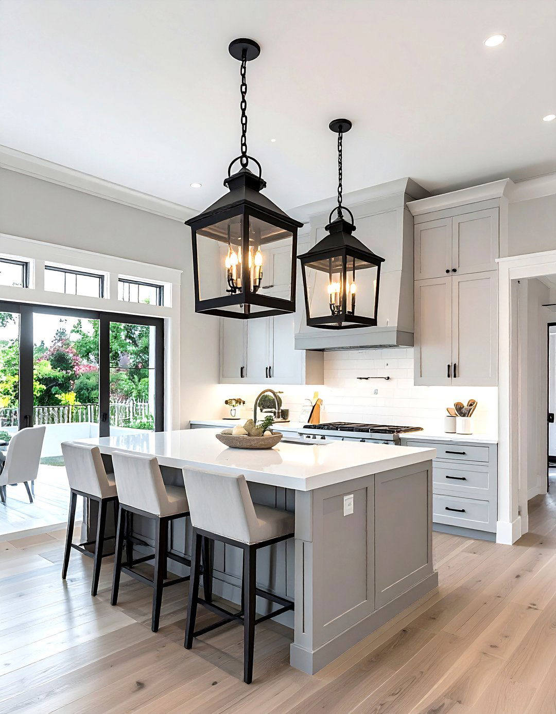 Oversized Lantern Kitchen Chandelier - 30 kitchen chandelier ideas