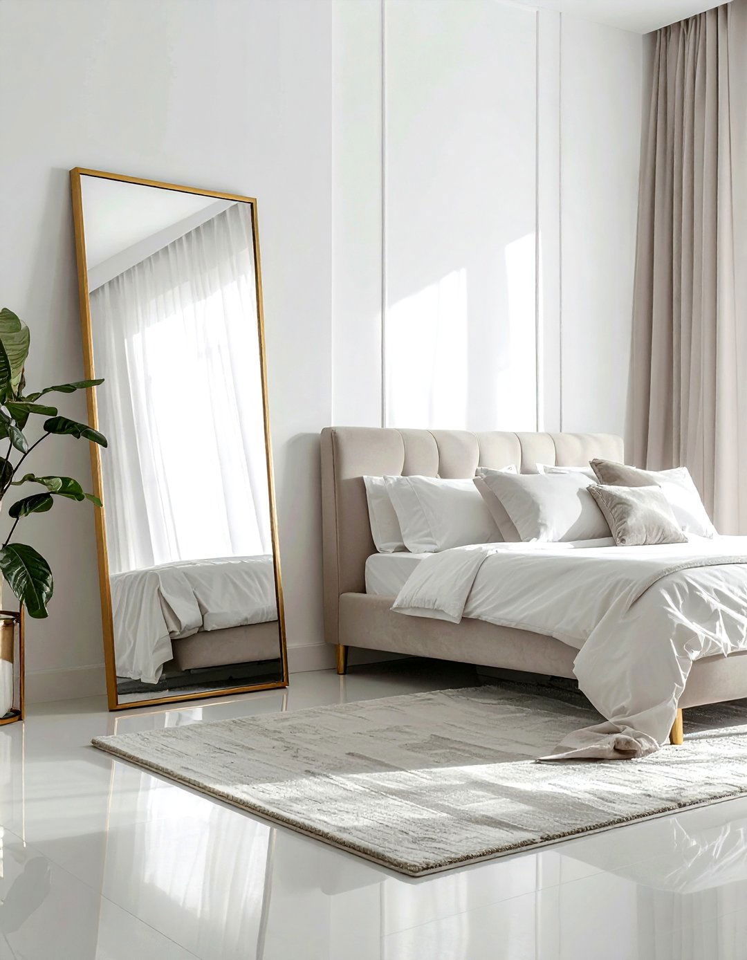 Oversized Leaner Mirror - 30 conversation starter decor ideas