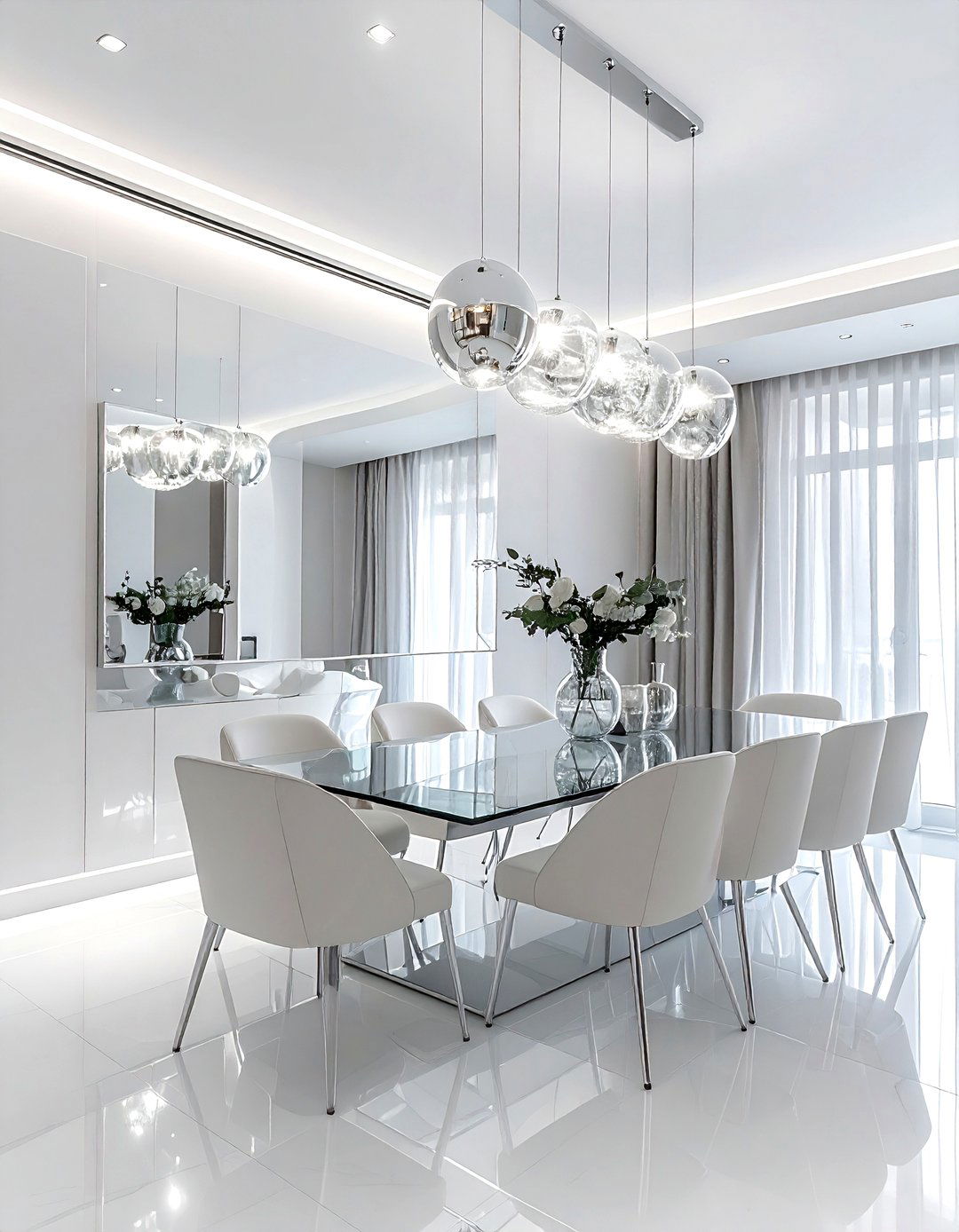 Oversized Mirror Gallery - 30 dining room accent ideas