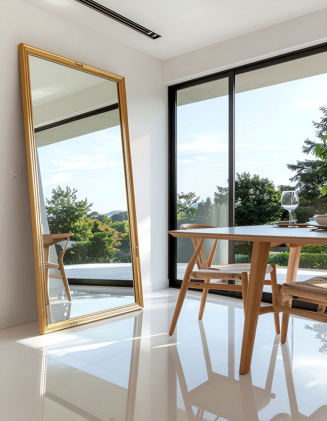 Oversized Mirror - 30 dining room update ideas