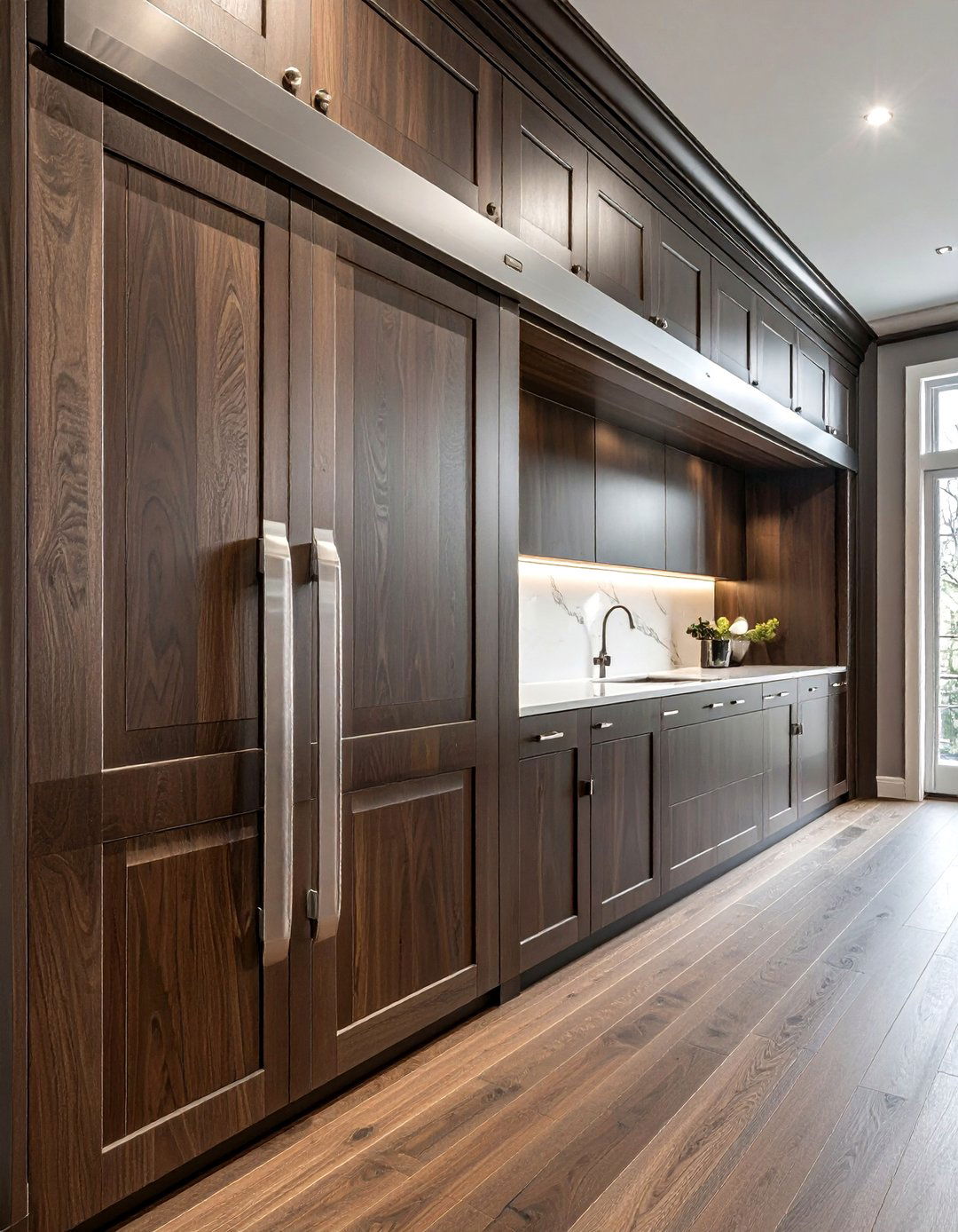 Oversized Nickel Cabinet Pulls - 30 nickel kitchen hardware ideas