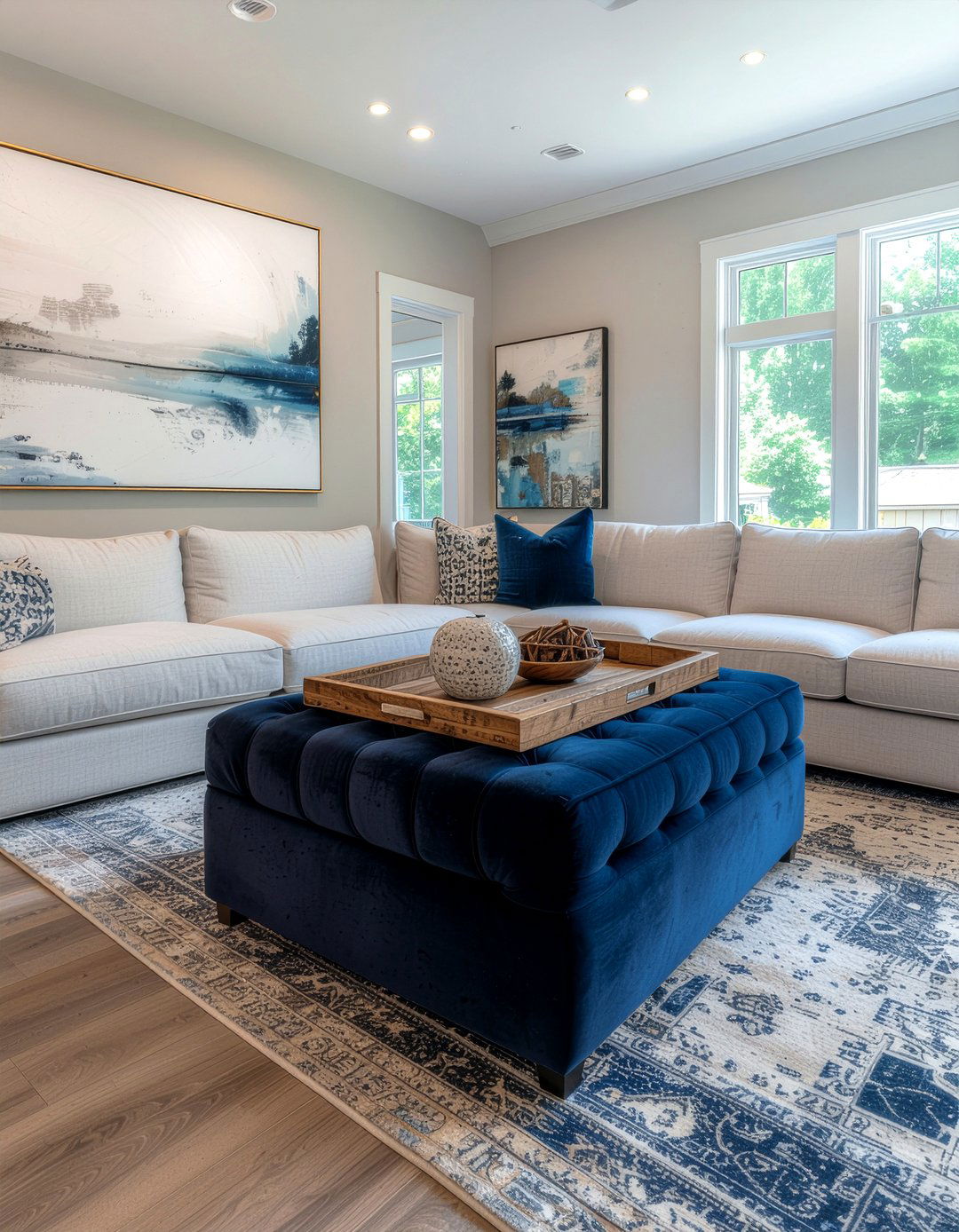 Oversized Ottoman - 30 living room contemporary furniture ideas