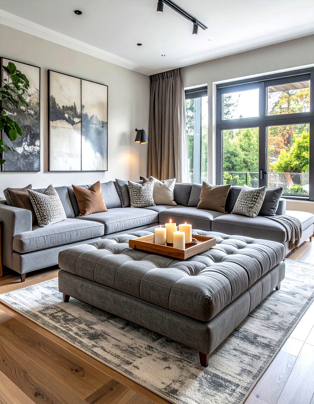 Oversized Ottoman - 30 living room luxury furniture ideas