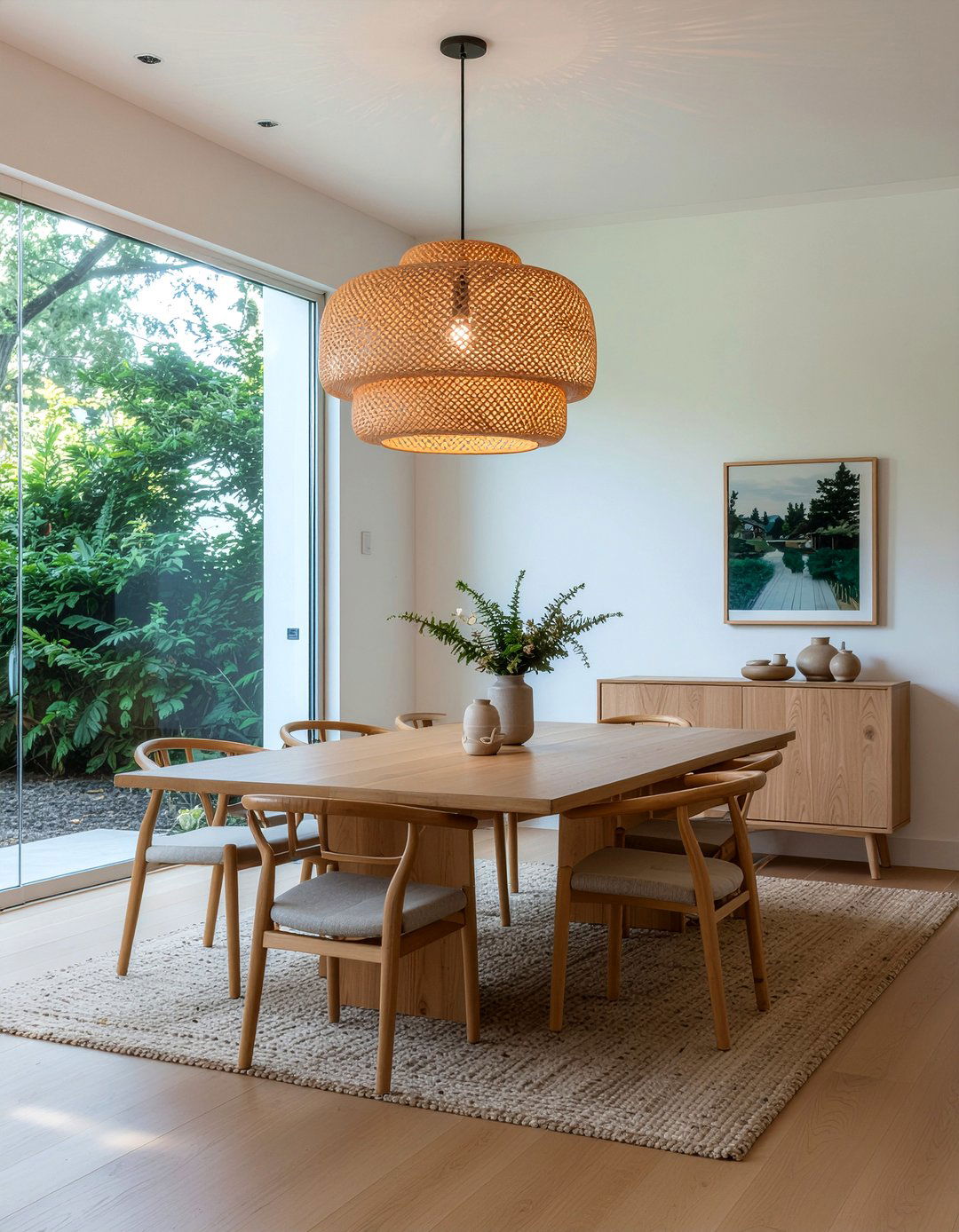 Oversized Pendant Dining Room - 30 cool neutral dining room ideas