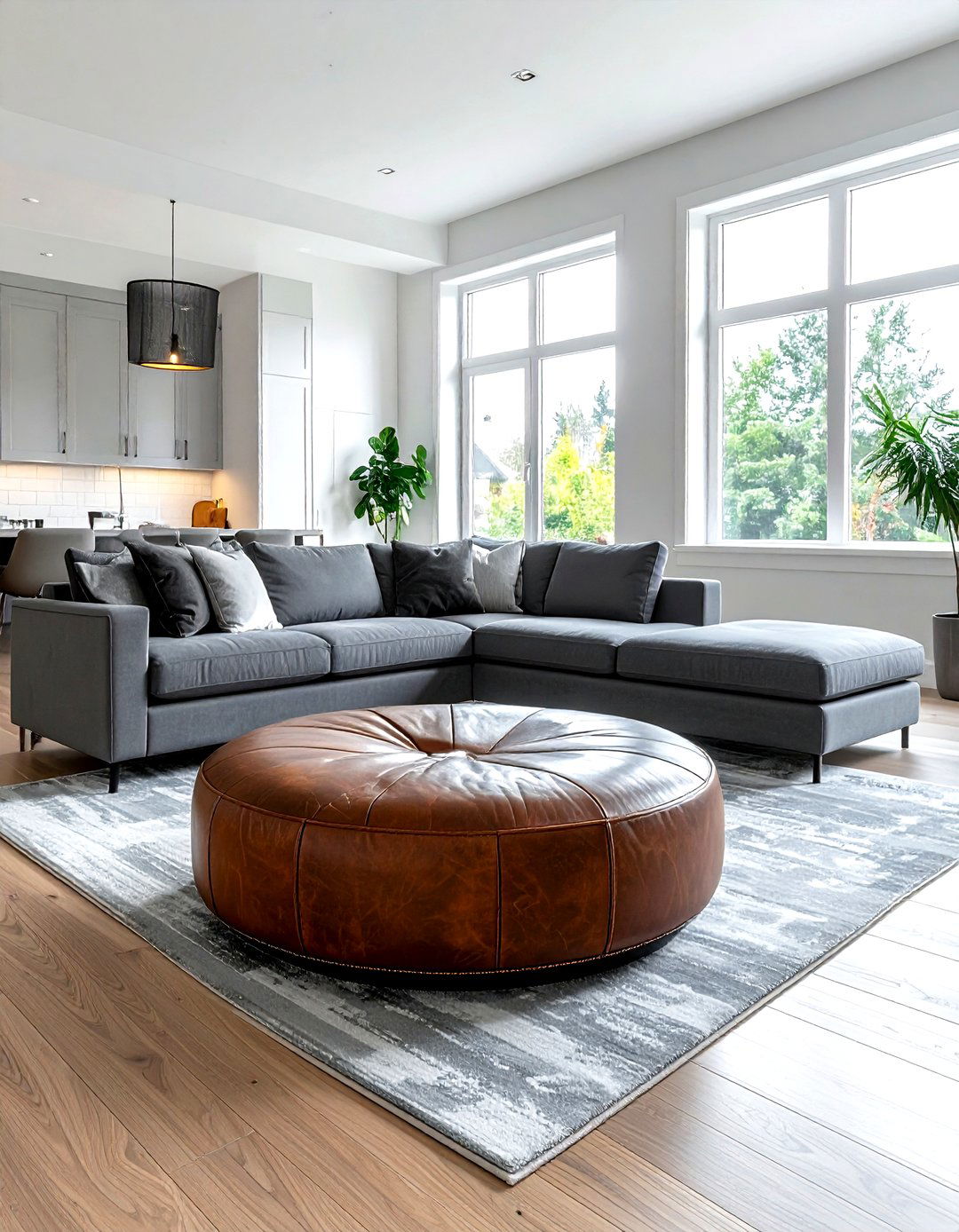 30 Living Room Leather Ottoman Ideas for a Sophisticated Look