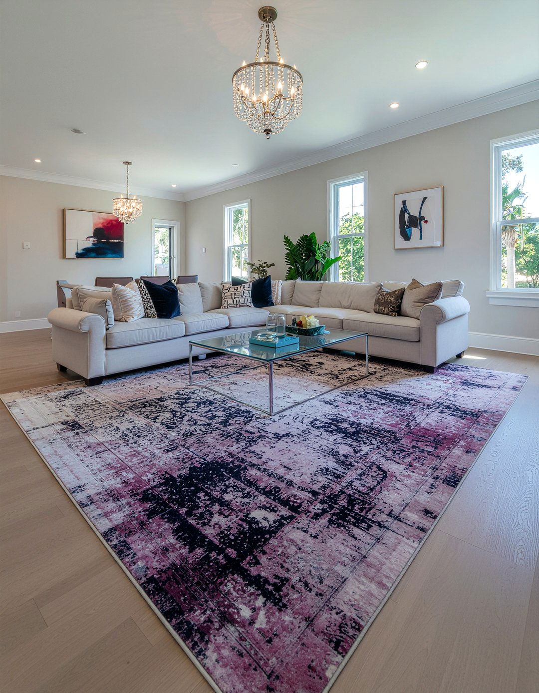 Oversized Rug Living Room - 30 living room rug size guide