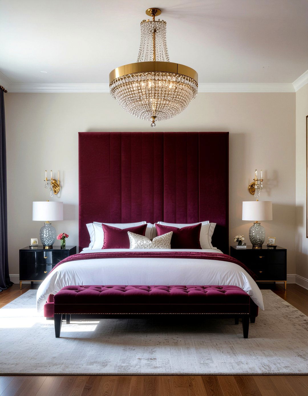 Oversized Tall Headboard - 30 bedroom upholstered headboards