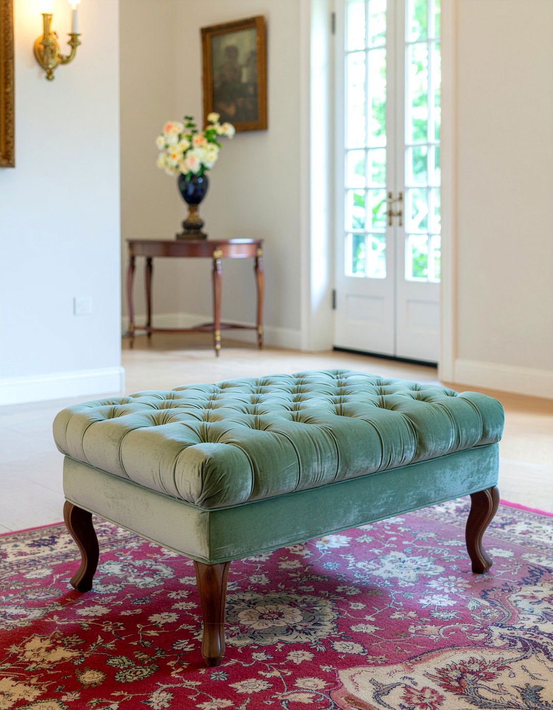 Oversized Tufted Ottoman - 30 living room ottoman coffee tables