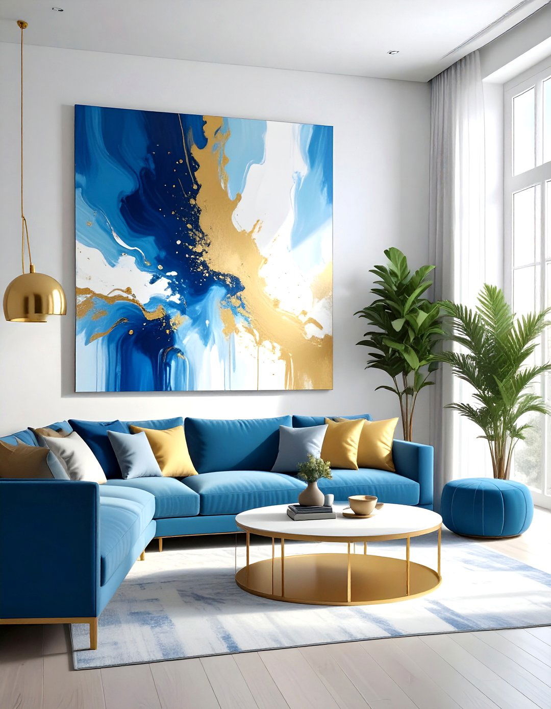 Oversized Wall Art - 30 living room high end furniture ideas