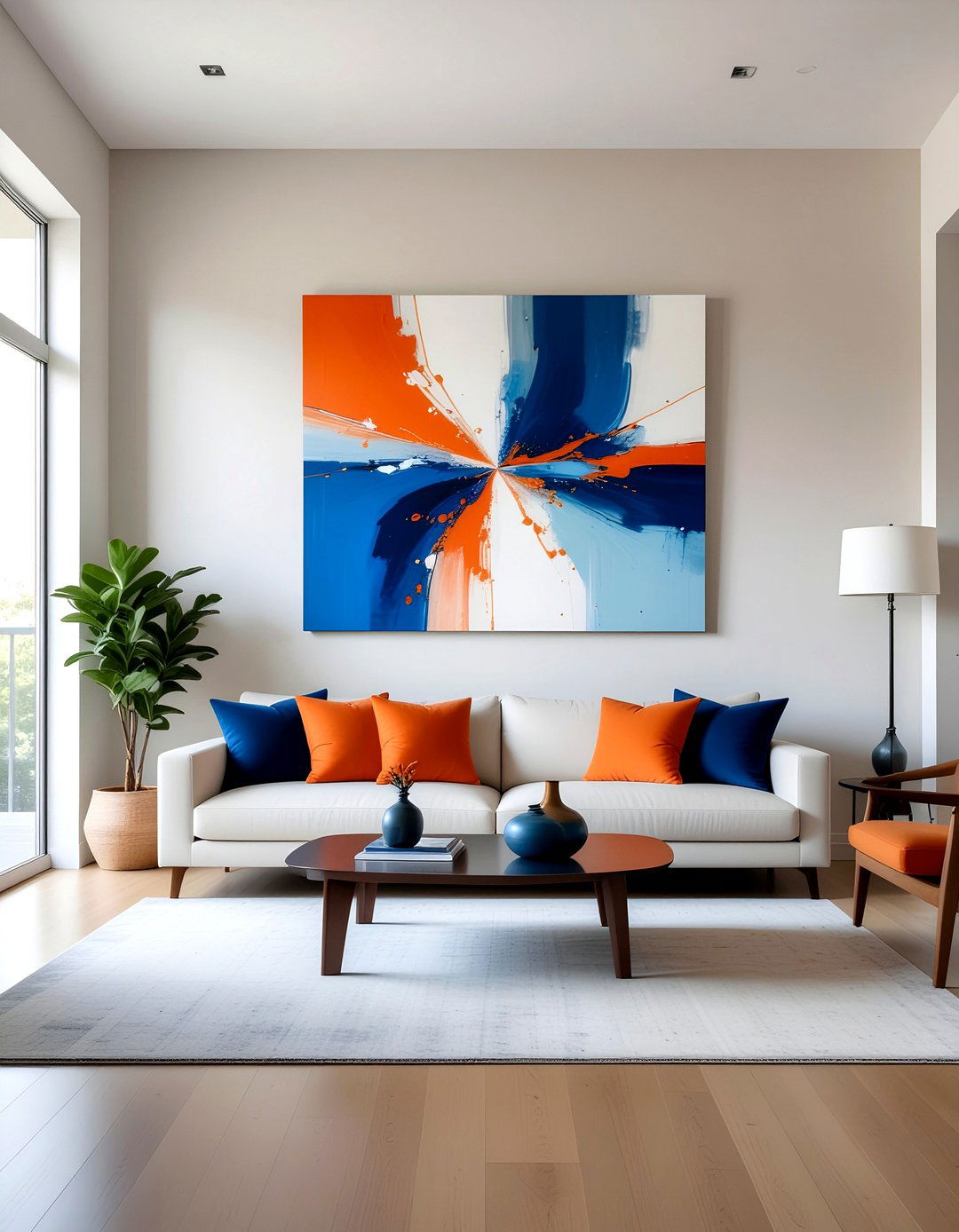 Oversized Wall Art - 30 living room improvement ideas