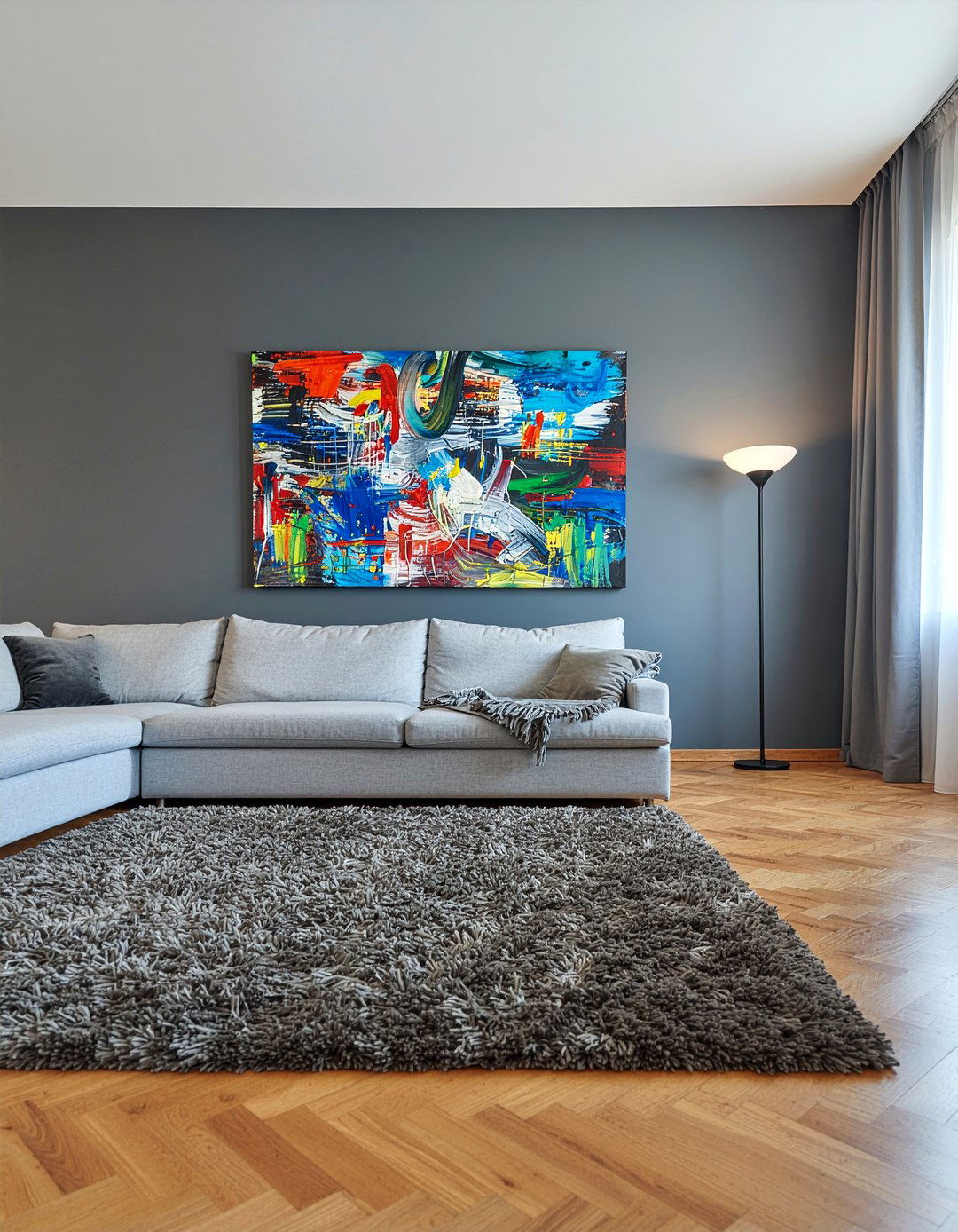 Oversized Wall Art - 30 dramatic living room ideas