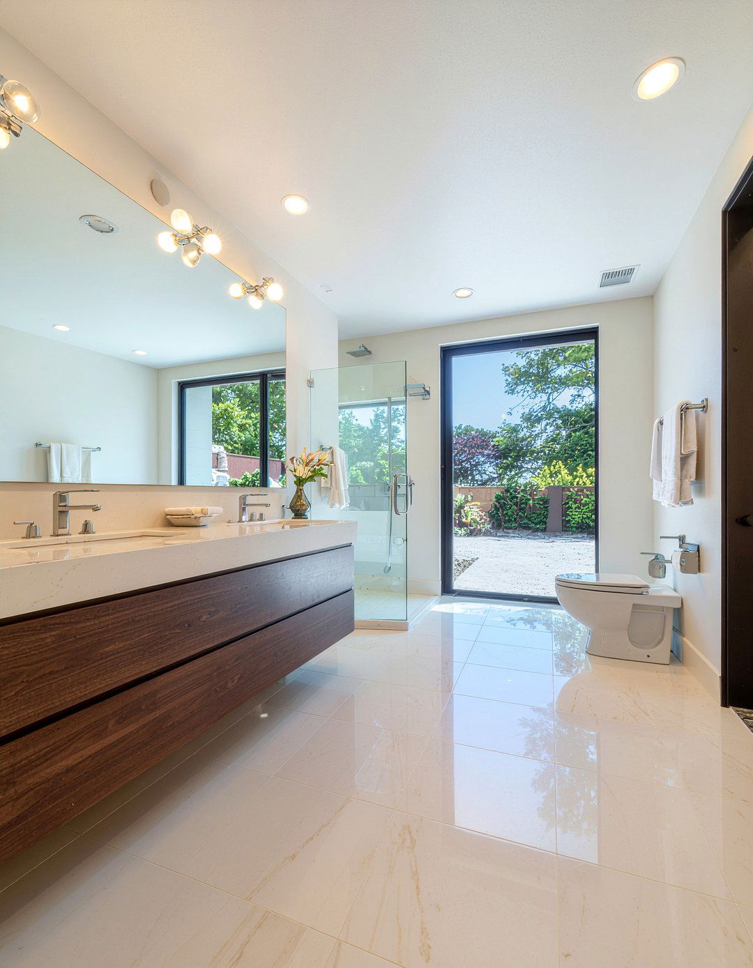 Oversized Wall Mirror - 30 bathroom mirror accent ideas