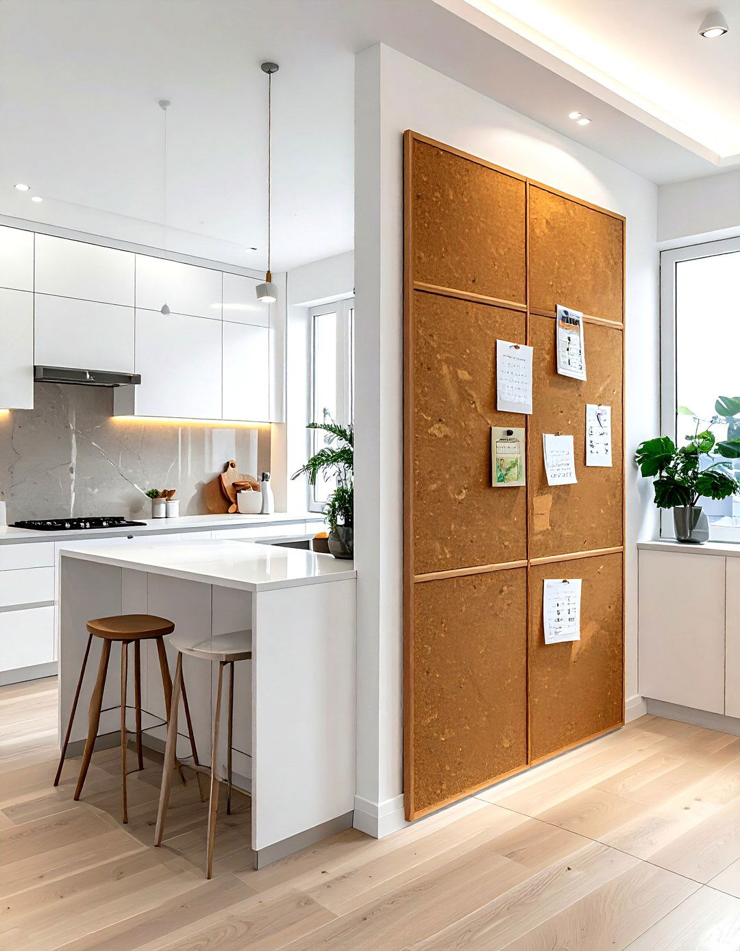 Oversized Wall Mounted Board - 30 kitchen bulletin board ideas