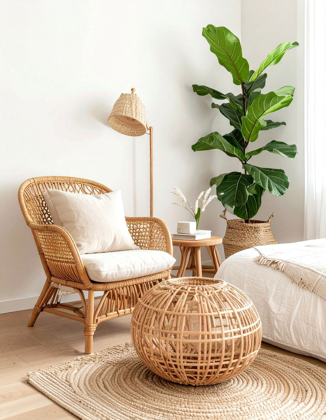 Oversized Wicker Floor Orb - 30 orb decor ideas